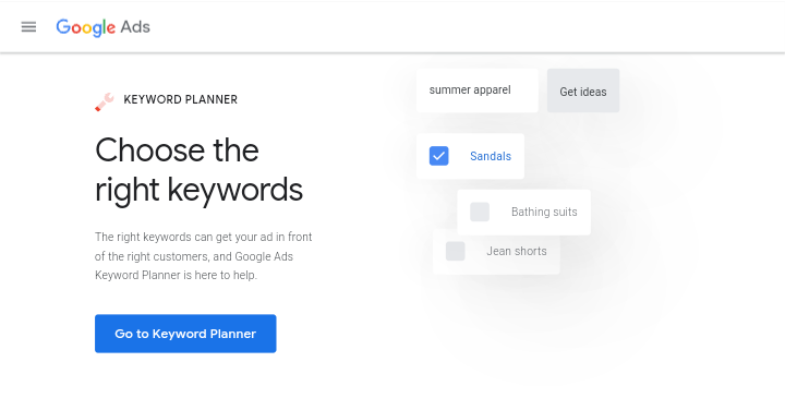 3. Google Keyword Planner

10 Free SEO Tools