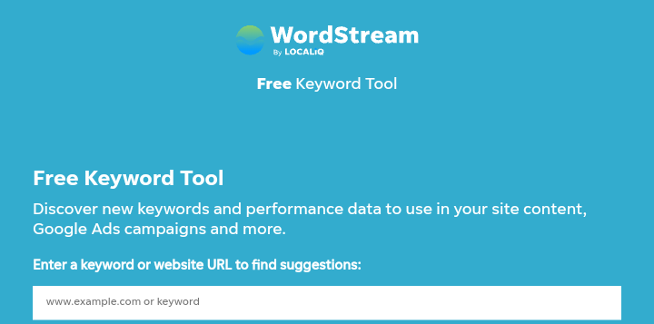 5. WordStream Keyword Research

10 Free SEO Tools