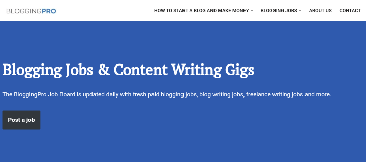Top 10 Freelance Writing Websites (2023)

10. BloggingPro Job Board