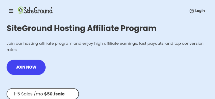 8. SiteGround

10+ High-Paying Affiliate Programs For Beginners