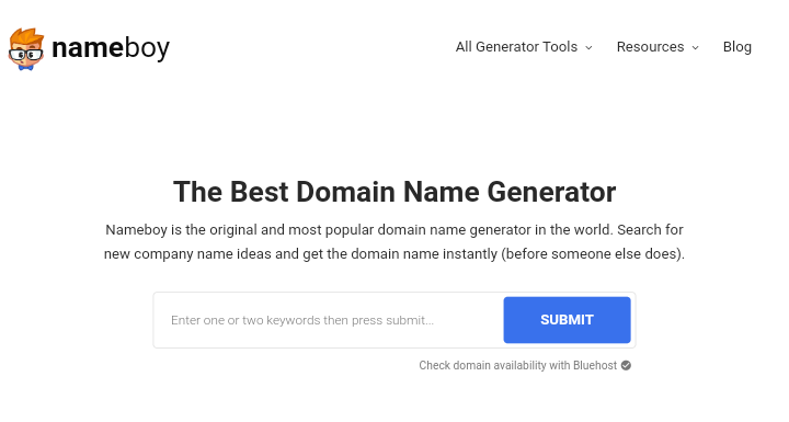 2. Nameboy

10 Best Blog Name Generators To Find The Perfect Name For Your Blog