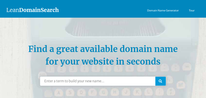 8. Lean Domain Search

10 Best Blog Name Generators To Find The Perfect Name For Your Blog