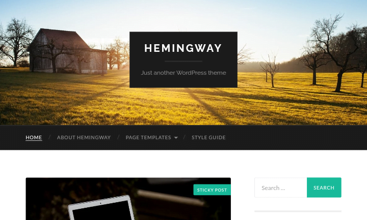 8. Hemingway Theme

10 Best Free WordPress Themes For Bloggers