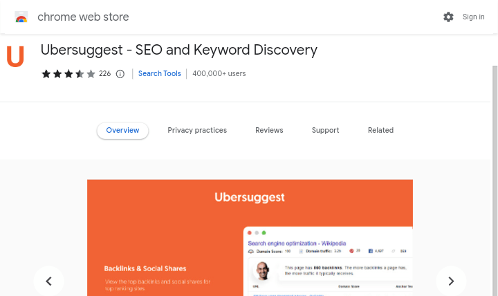 Ubersuggest Chrome extension

10 Best SEO Chrome Extensions For Keyword Research