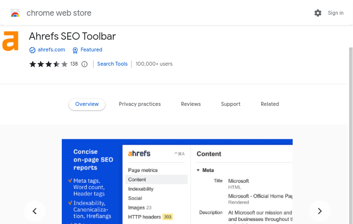 Ahrefs' SEO Toolbar

10 Best SEO Chrome Extensions For Keyword Research