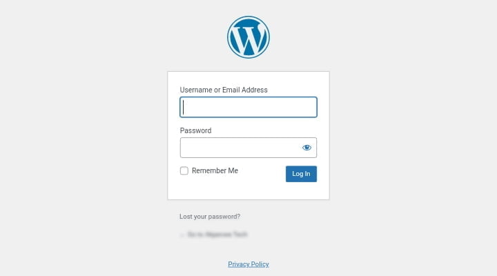 WordPress Dashboard 