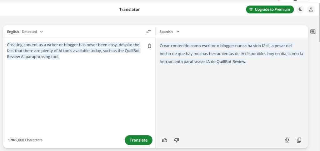 QuillBot Translator