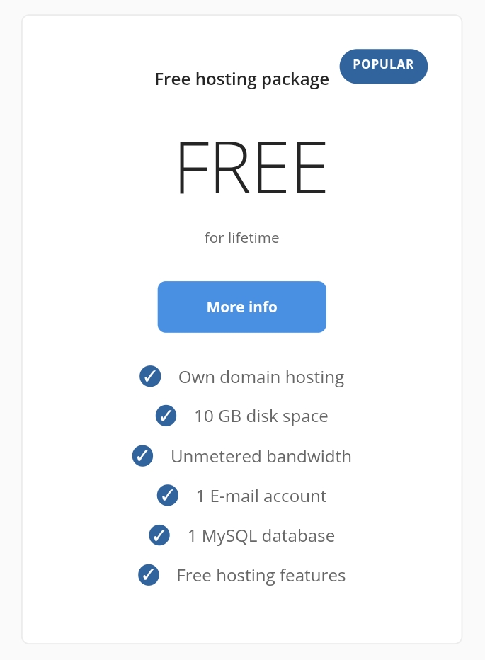 FreeHosting.com Free Hosting Features