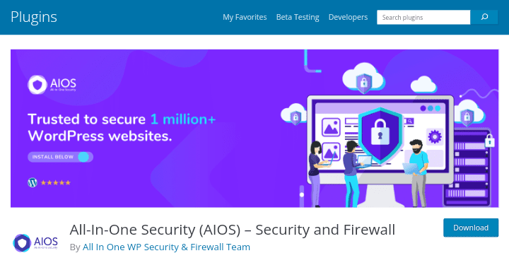 All-in-One Security (AIOS) WordPress Security Plugin