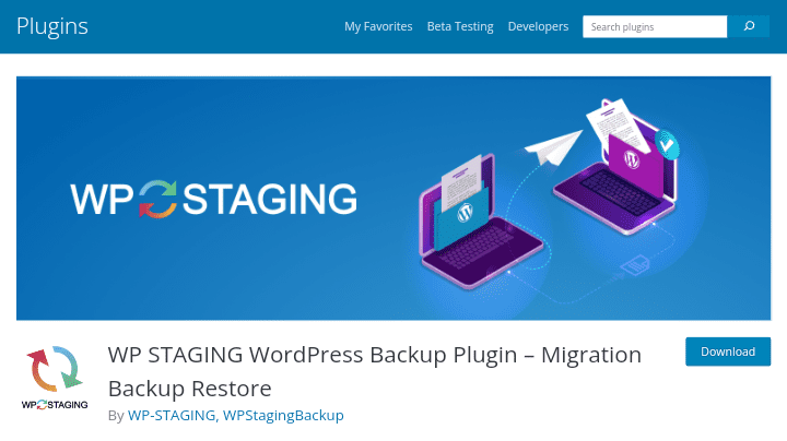 WP Staging WordPress Backup Plugin